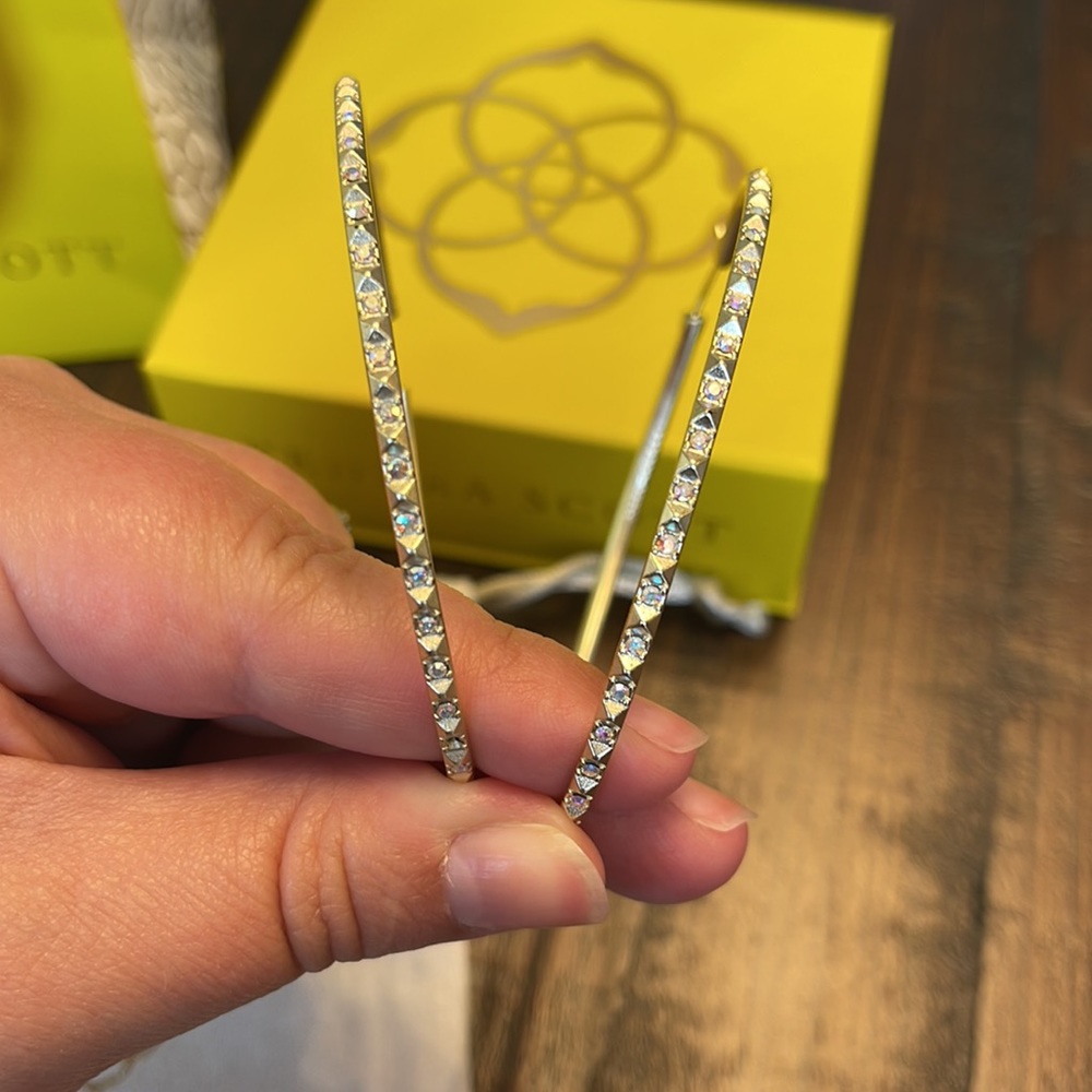 Kendra Scott blingy large hoops - Picture 8 of 14